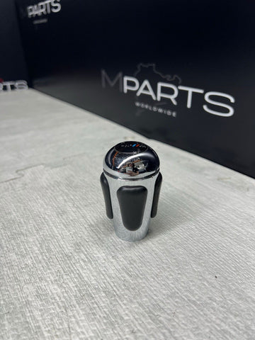 2004-2006 BMW E46 M3 SMG GEAR SHIFT KNOB NAPPA LEATHER CHROME OEM