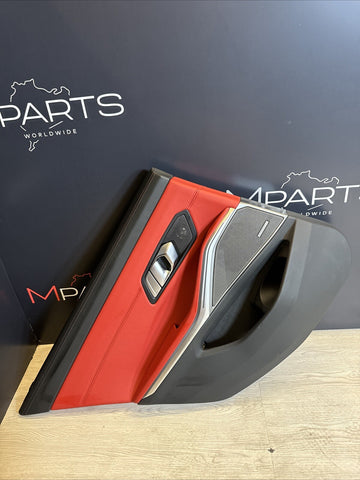 BMW 21-26 G80 M3 Sedan OEM Rear Left Driver Door Card Panel Fiona Red