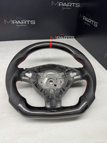 BMW E46 M3 E39 M5 M Real Carbon Fiber Steering Wheel Leather Red Stitching