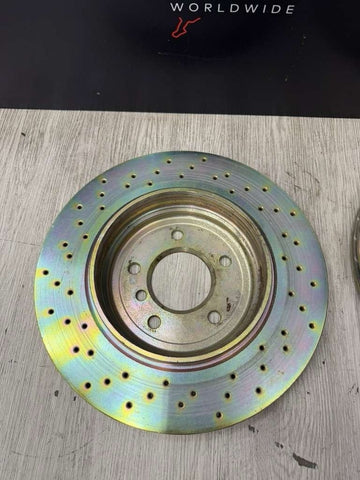 Pair Set of 2 Rear Brembo Brake Disc Rotors X-Drilled Sport BMW E46 330i