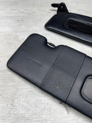 BMW E64 M6 Convertible OEM Sunvisors Sun Visors Black Leather Pair