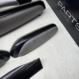 01-06 BMW E46 M3 Convertible Interior Armrests Trim Set Piano Black *Notes*