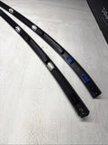08-13 BMW E92 335 M3 Coupe Roof Rails Mouldings Pair 51138045379 Sapphire Black
