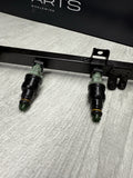 BMW 96-99 E36 M3 S52 Black Fuel Rail + Injectors
