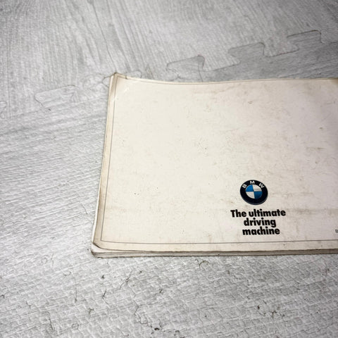 1989–1991 BMW 325i 325is 325ix Convertible Owner’s Operator Manual OEM