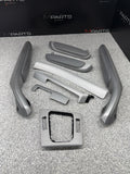 01-06 BMW E46 M3 Coupe Interior Armrests Trim Set Brushed Aluminum *4 Tabs