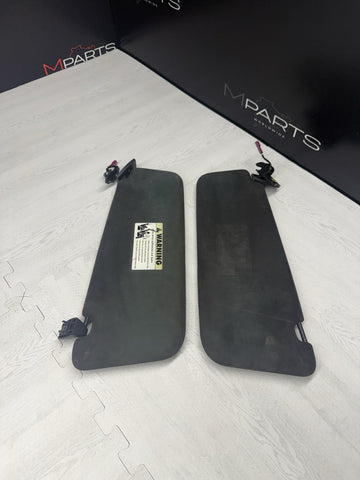 06-10 BMW E60 M5 Black Alcantara Sun Visors 7897609