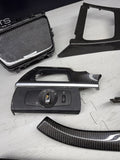 15-19 OEM BMW F12 LCI M6 Center Console Dash Vent Carbon FiberInterior Trim Set