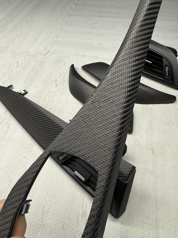 2016 - 2020 BMW F87 M2 CARBON FIBER FRONT INTERIOR TRIM PANEL SET OEM 8073751