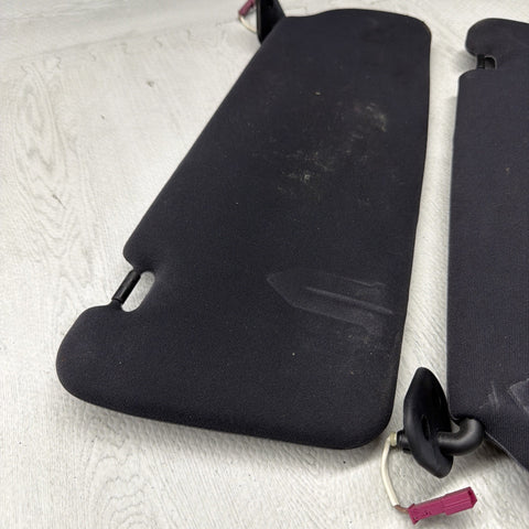 BMW E46 M3 01-06 Coupe Set Left Right Sun Visor Shade Black Pair OEM *Notes*