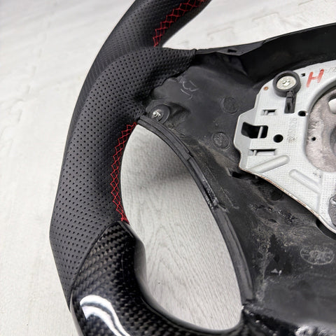 08-13 BMW E90 E92 E93 M3 OHC Carbon fiber Steering Wheel Tri Stitched Manual