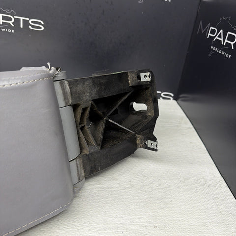 01-06 BMW E46 M3 Center Console Armrest Arm Rest Dove Grey Leather