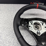 BMW 08-13 E92 M3 DCT Custom Leather Sides Flat Bottom Top Steering Wheel Red