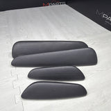 01-06 BMW E46 M3 Convertible Door Upper Arm Rest Armrest Pads Black