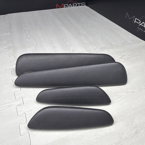 01-06 BMW E46 M3 Convertible Door Upper Arm Rest Armrest Pads Black