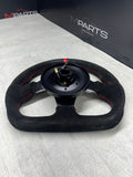 OMP SUPERQUADRO SUEDE RACING STEERING WHEEL FLAT BOTTOM 320MM