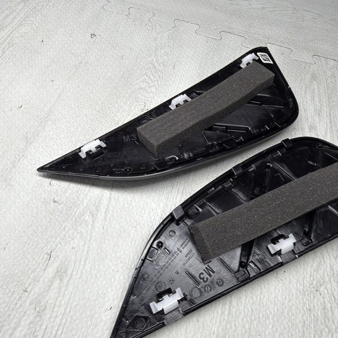 BMW 21-26 G80 M3 COMPETITION LEFT RIGHT FENDER GRILLS GRILLE BADGE BLACK