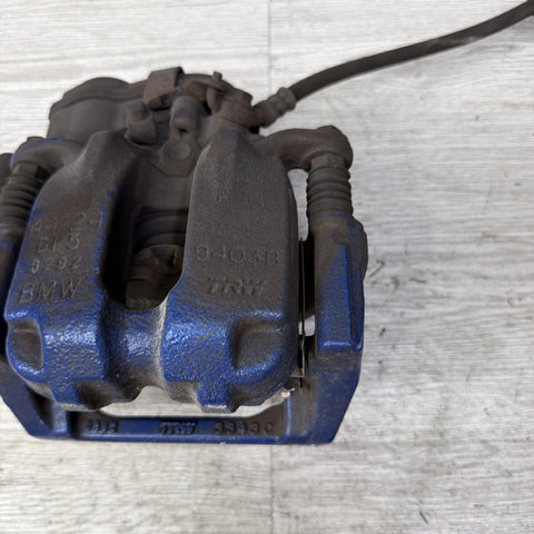12-17 BMW M5 F10 M6 F06 F12 F13 Rear Brake Caliper w/ EPB Motor OEM Blue Left