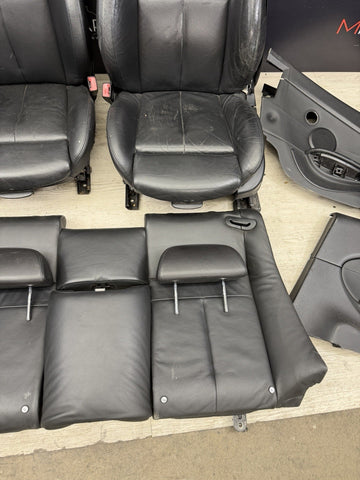 MBMW E64 M6 08-10 CONVERTIBLE FRONT REAR LEATHER SPORT SEAT BLACK DOOR CARDS
