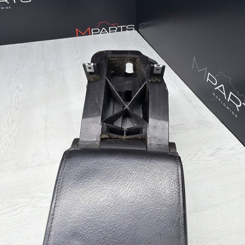 01-06 BMW E46 M3 Center Console Armrest Arm Rest Black Leather *Cracked Leather