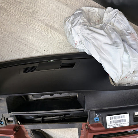 08-13 BMW E90 E92 E93 M3 Extended Fox Red Leather Dashboard *Notes*