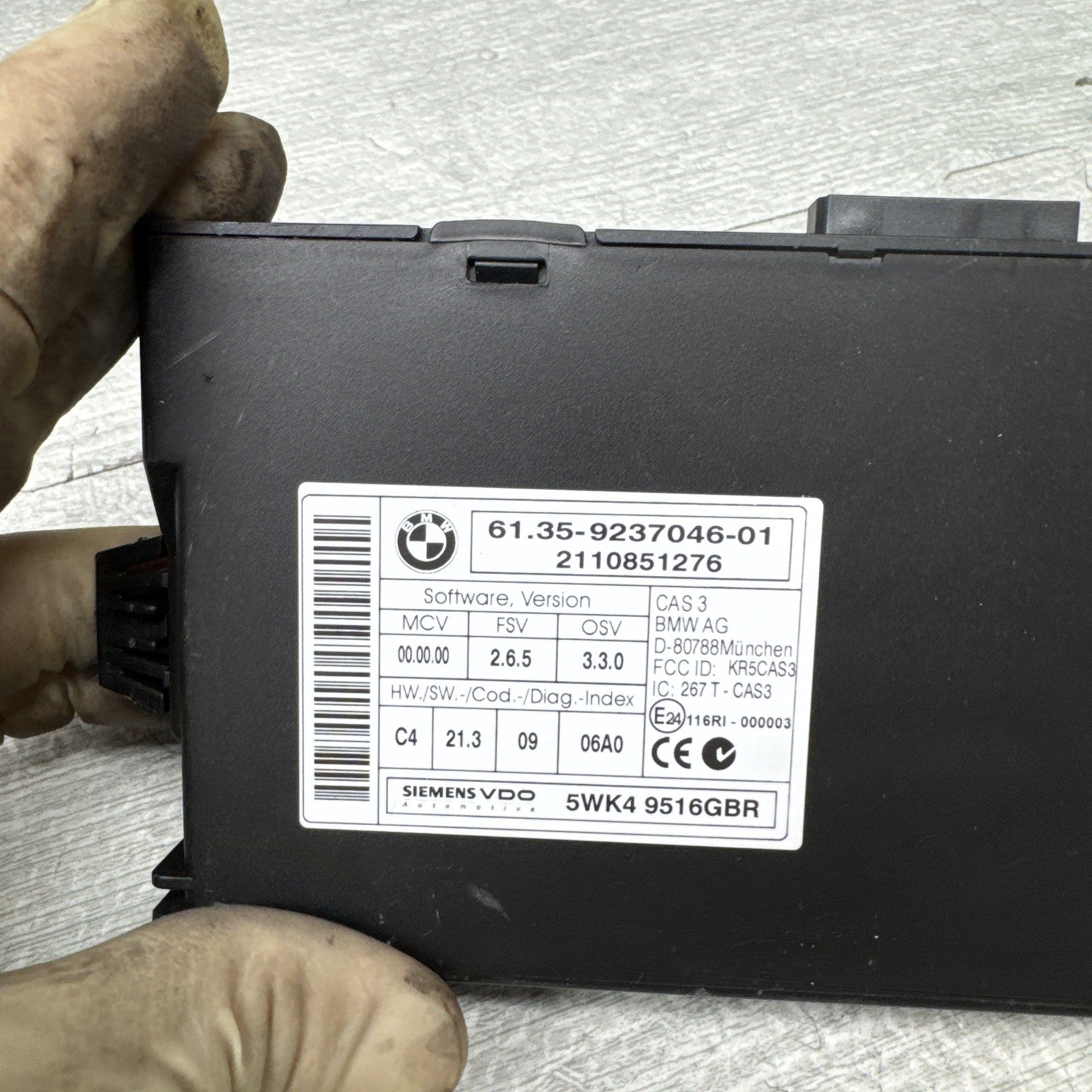 Cas Control Module BMW E60 E63 E64 M5 M6 E90 E92 E93 328 M3 Body Control CAS 3 Module 923 ...