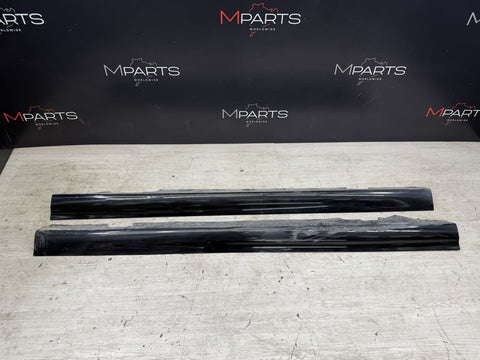 01-06 BMW E46 M3 Rocker Panel Side Skirts OEM Carbon Black *Scratches*