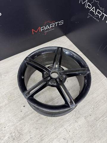Porsche Taycan 96795 66158 OEM Wheel Rim 21x9.5 Front Gloss Black *Curbed