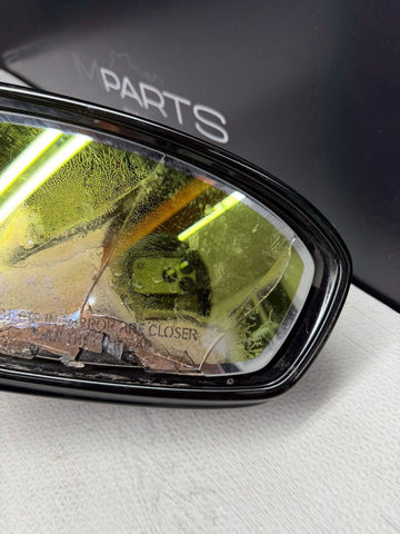 13-16 BMW F10 M5 RIGHT PASSENGER SIDE MIRROR NO CAMERA SAPPHIRE BLACK *DAMAGE