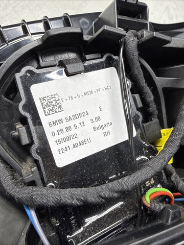 21-26 BMW G80 M3 Right Side Door Mirror W/ Camera Black Gloss *Broken Plastics