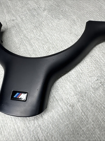 OEM 01-06 BMW E46 M3 Lower Steering Wheel Trim Cover Plate Black