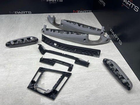01-06 BMW E46 M3 Convertible Interior Armrests Trim Set Titan Shadow Grey + Pads