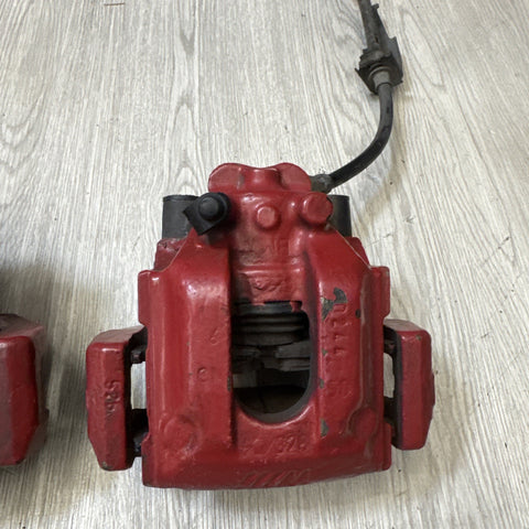 01-06 E46 M3 Rear Brake Calipers Left Right Pair Set Original Red