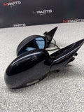 01-06 BMW E46 M3 Side View Door Mirrors Pair Carbon Black *See Pics