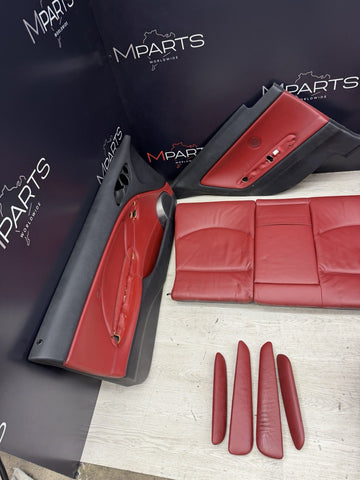 OEM BMW E46 M3 Coupe Leather Seats Door Panels Interior Imola Red Powered Heated