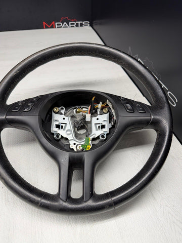 BMW 01-06 E46 3 Series Sport Steering Wheel + Trim Stock GRADE C