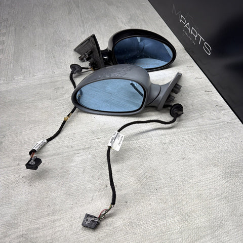 01-06 BMW E46 M3 Side View Door Mirrors Pair Carbon Black  *Notes*