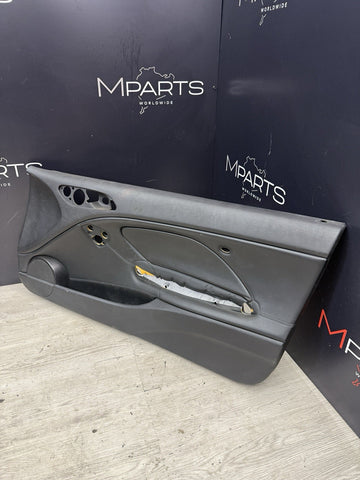 01-06 BMW E46 M3 FRONT PASSENGER RIGHT SIDE DOOR PANEL CARD BLACK OEM