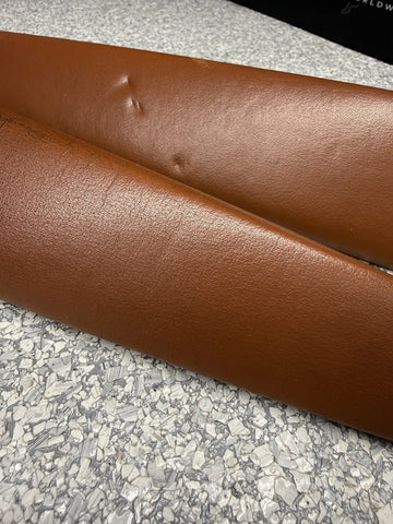 01-06 BMW E46 M3 Convertible Door Upper Arm Rest Armrest Pads Cinnamon *3 Tabs*