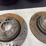 01-06 BMW E46 M3 Rear Discs Brakes Rotors Drilled Slotted
