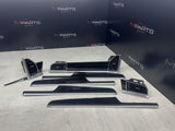 Porsche Macan 2018 BLACK PIANO Dash Dashboard Door Molding Panel Trim Set