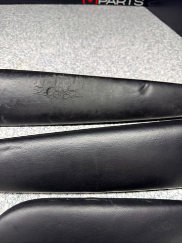 01-06 BMW E46 M3 Convertible Door Arm Rest Armrest Pads Black *Broken Tab*
