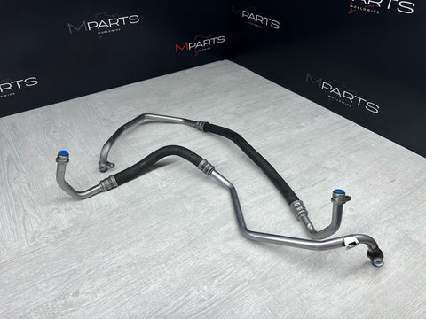 BMW E90 E92 E93 M3 09-13 Front Engine Oil Cooler Feed Lines OEM