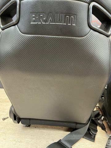 BMW Front BRAUM Sport Seats Black Pair