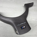 OEM 01-06 BMW E46 M3 Lower Steering Wheel Trim Cover Plate Titan Shadow Grey