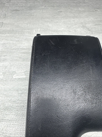 01-06 BMW E46 M3 Center Console Armrest Arm Rest Black Leather *Ripped*