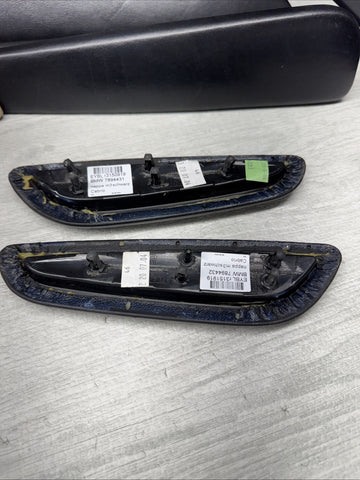 01-06 BMW E46 M3 Convertible Door Upper Arm Rest Armrest Pads Black