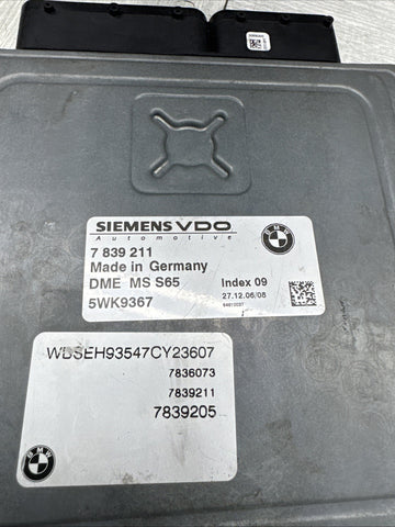 2006-2010 BMW M5 E60 5.0L ECU ENGINE CONTROL MODULE DME MS S65 7839211