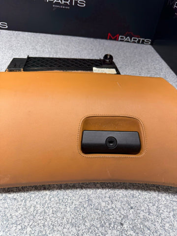 99-03 BMW E39 M5 Right Passenger Dashboard Glove Box Leather Caramel OEM