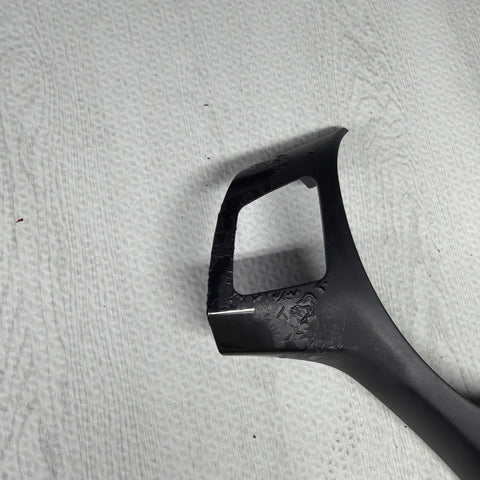 08-13 BMW E90 E92 E93 M3 Lower Steering Wheel Trim Cover Plate Black *Peeling*